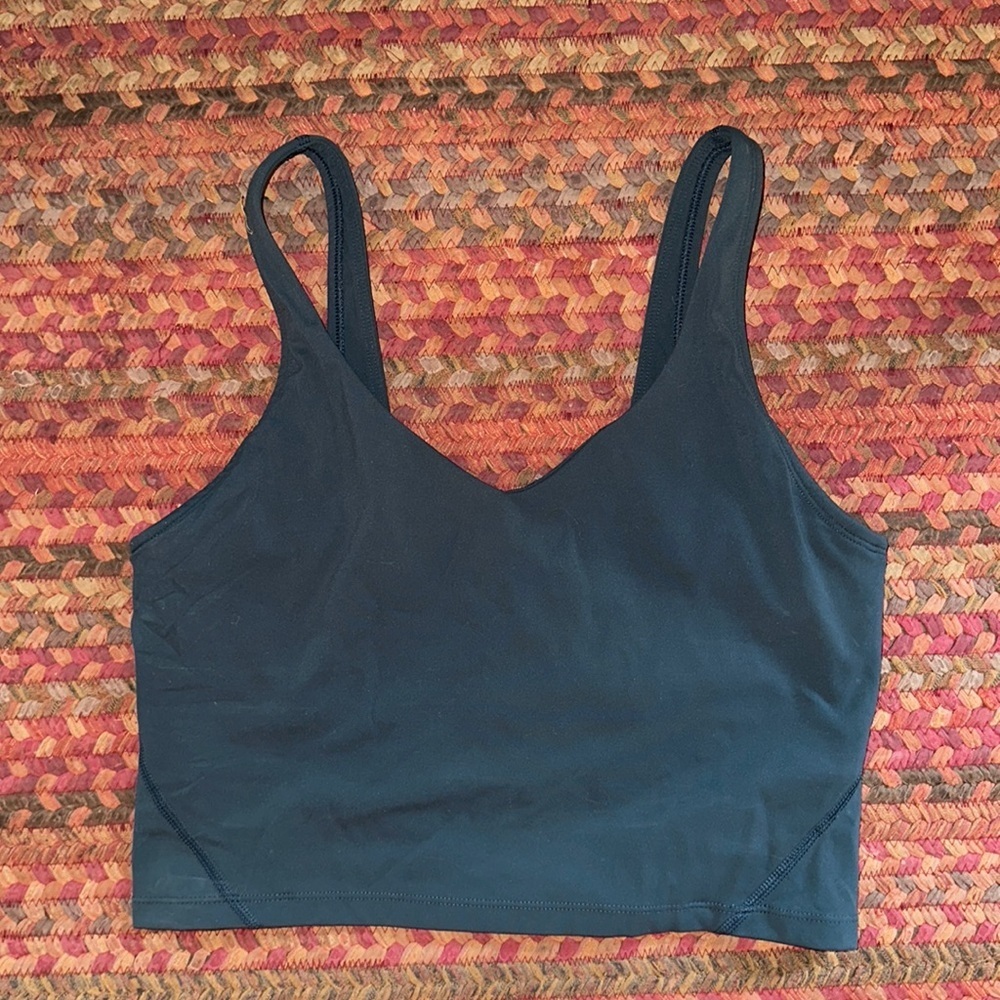 TEAL BASIC ATHLETIC TANK CROP TOP